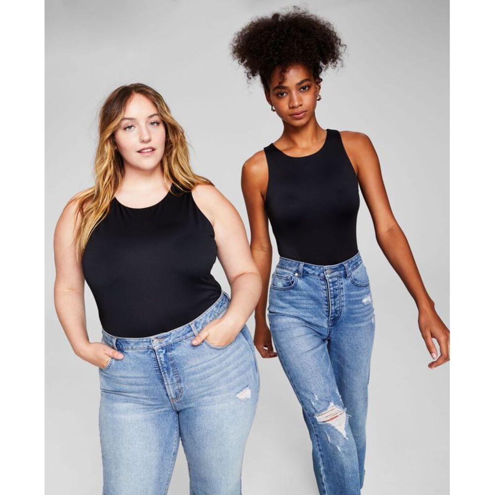 And Now This Now This Womens High Neck Bodysuit